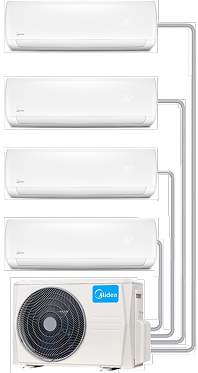 Midea multi-head reverse-cycle system
