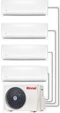 Rinnai multi-head reverse-cycle system